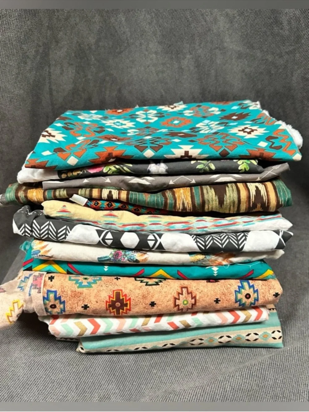 Southwest print fabric lot western